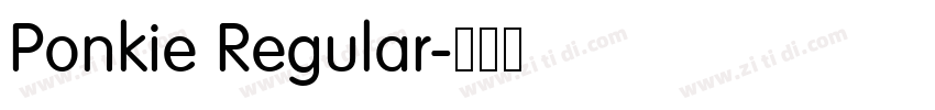Ponkie Regular字体转换